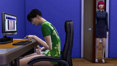 japanese mommy Catches Her StepSon masturbating In Front Of The Computer And Then Helps Him Have bang-out With Her For The very first Time - Family sex Taboo - Adult vid - forbidden hump | asian mother And Stepson Story