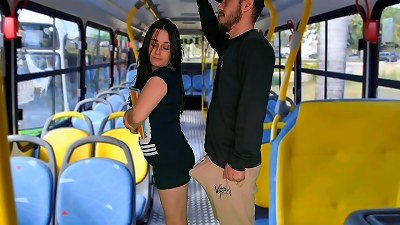 student being gangly on the bus in public!