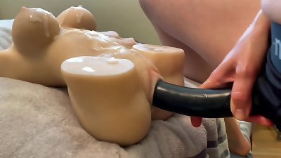 fuck-a-thon women possessed in all crevices by nasty babe with big black cock Strapon.